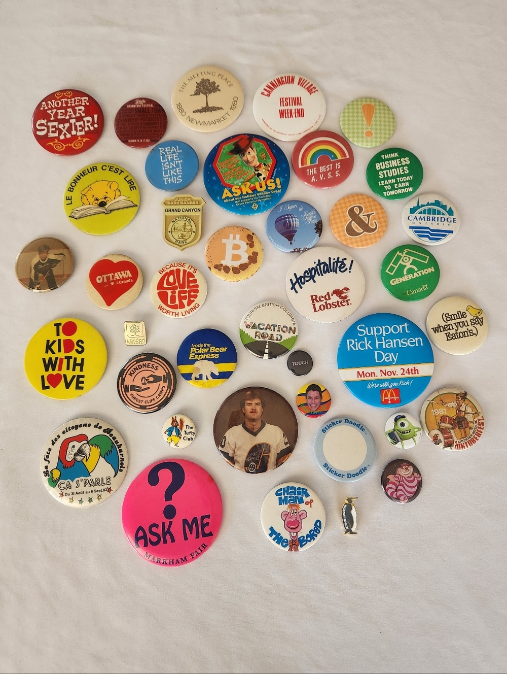Miscellaneous Vintage Pin Back Buttons